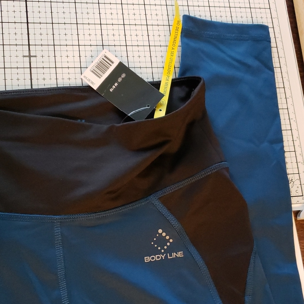 Body Line Black and Blue Track Pants 8/10